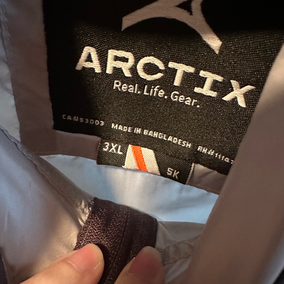 Arctix Two-Tone Light Gray and Dark Gray Hooded Windbreaker - Picture 11 of 12